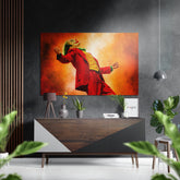 Joker Brushed Aluminium Dibond Wall Art.